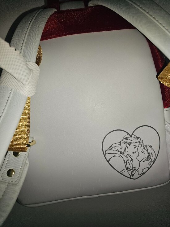 Loungefly Disney Beauty & The Beast Stained Glass & Red Velvet Backpack NWOT main image 13